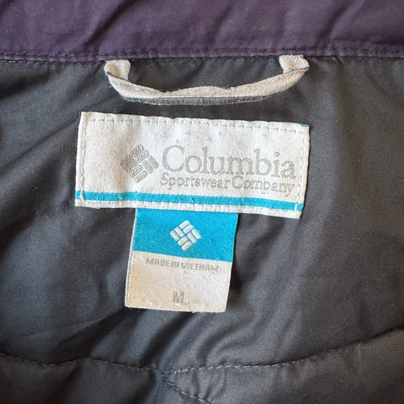 Columbia Hooded Puffer Jacket Quilted Insulated Winter Coat Ski Eggplant Medium - Picture 7 of 7